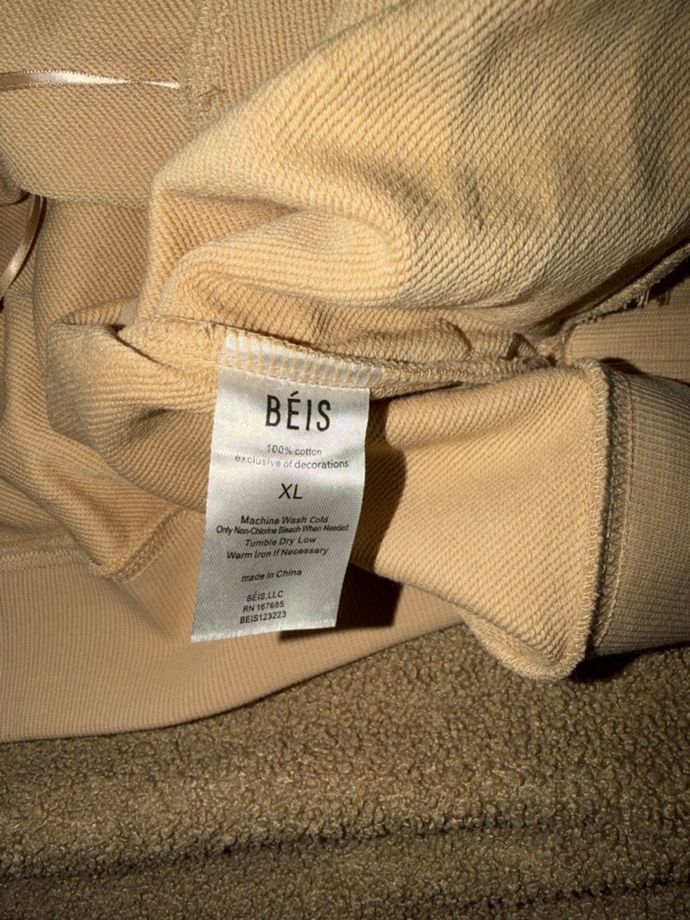 BEIS Beige Embossed Logo Crewneck Sweatshirt - Picture 6 of 6